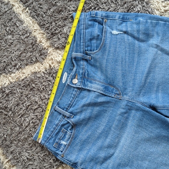 Old Navy Size 10 Denim Jean Bundle Two Pairs Mid And Long Length - Picture 3 of 12